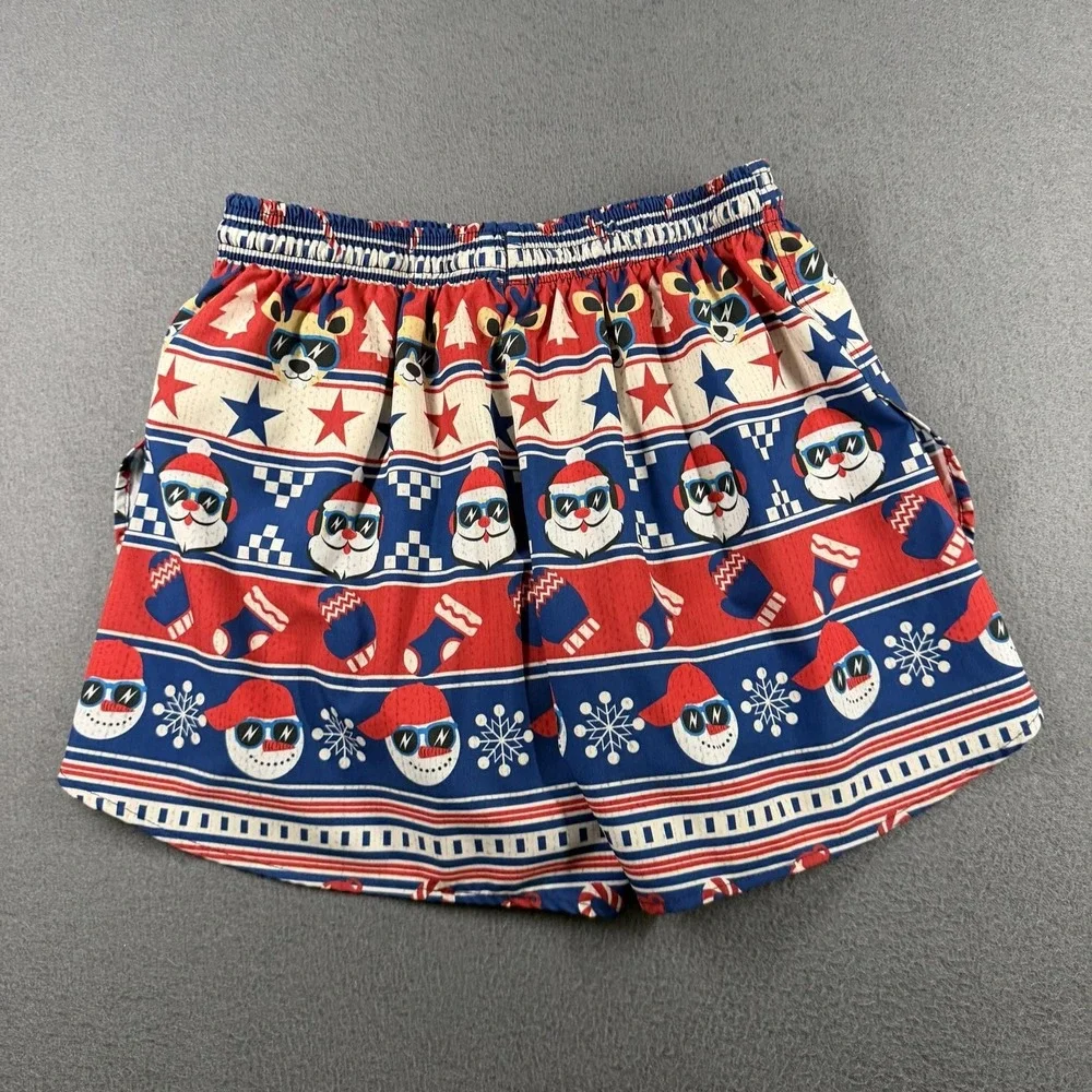 Boa Running Shorts Mens Medium Uglier Sweater Print Lined Half Split 3 In Inseam
